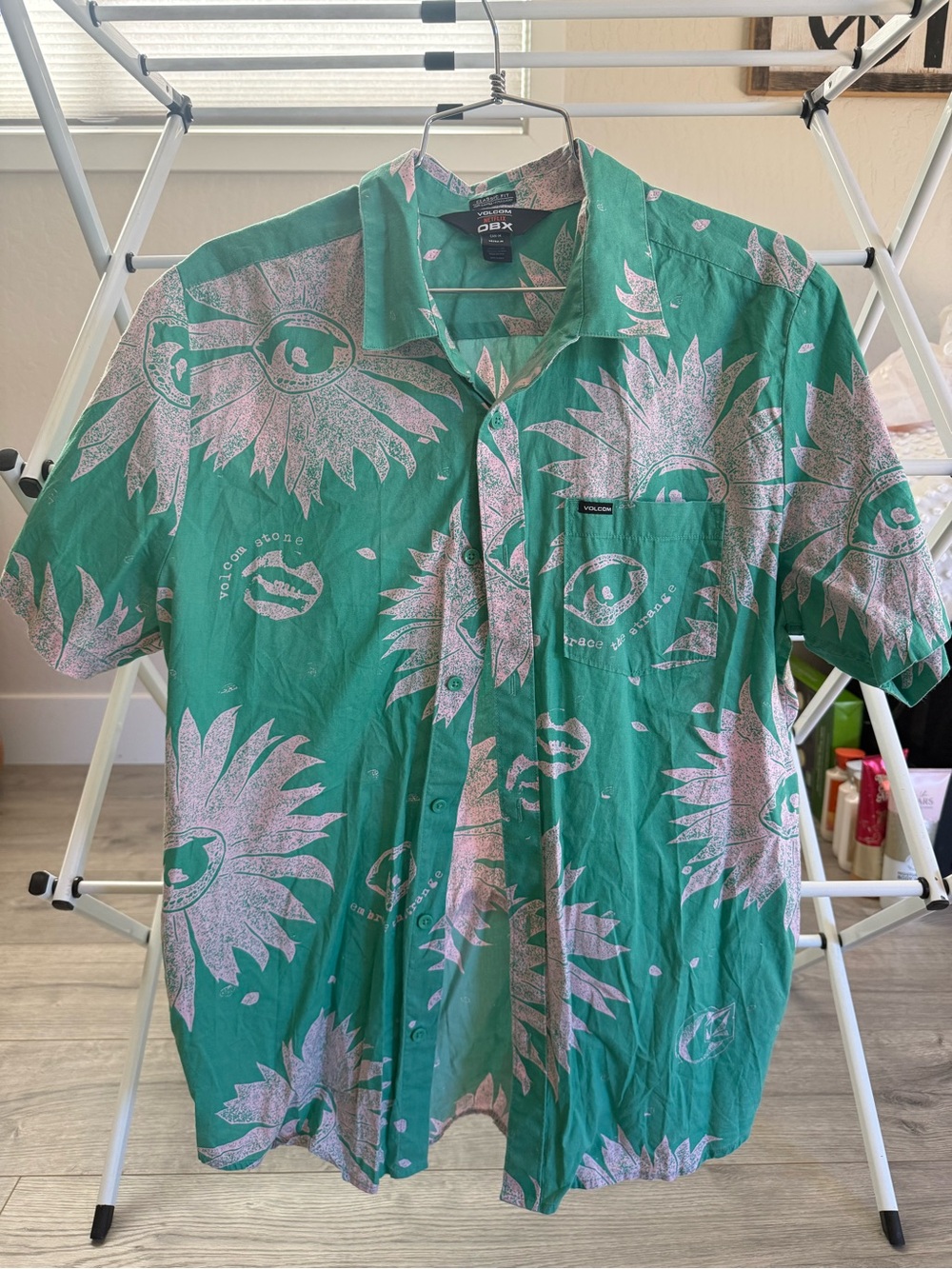 Sarah Cameron Short-Sleeve Button-Up Volcom Shirt